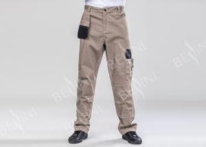 Wholesale Durable Confirmtable Grey Work Trousers Double Stitching With Multi - Pocket from china suppliers