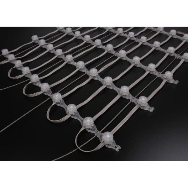 Full Color RGB P50 SMD5050 LED Mesh Screen DMX 512 Control Flexible IP67 Outdoor Video Wall