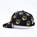 Customized screen printing Logo Unstructured 6 Panel Baseball Cap With Curved