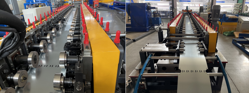 Shelf panel rolling forming machine