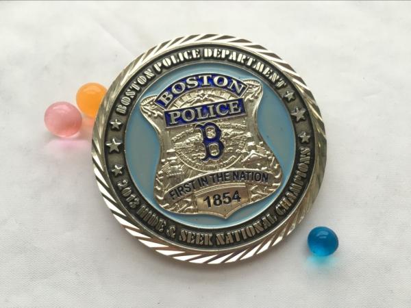 Hot sale Creative Silver Plating Fashion high quality Metal Police Challenge