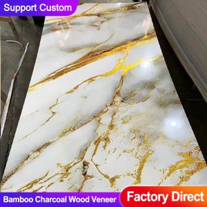 Wholesale Bamboo Charcoal Wood Veneer Marble Sheet Eco-Friendly And Fire Prevention Indoor Decorative Panel from china suppliers