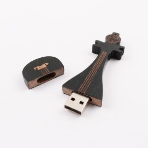 Wholesale 15MB/S 32GB 128GB Wooden Flash Drive Guitar Shape Memory Fast Speed from china suppliers