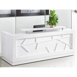 Wholesale Wholesale Luxury Design Beauty Salon Wood White Modern Office Furniture Counter L Shape Reception Desk from china suppliers