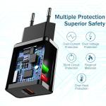 Black Fireproof ABS 41g 12V 1.6A Universal USB Charger
