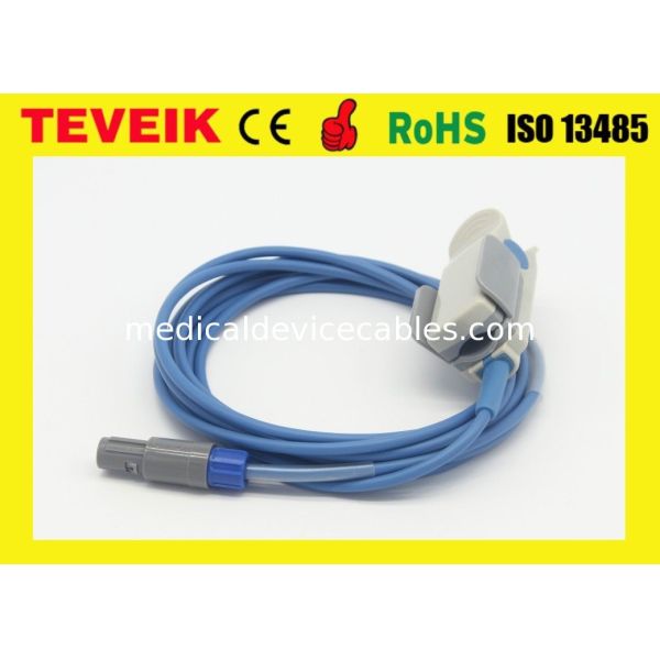 Adult Finger Clip Reusable Spo2 Sensor Mindray For PM6000 Redel 6 Pin 10ft Medical Cable