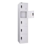 5 Doors Stainless Steel Locker Cabinet For Dormitory Waterproof Storage
