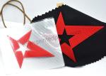 Heat Press 2D 3D Iron On Adhesive Patches Red Hollow Star Shape