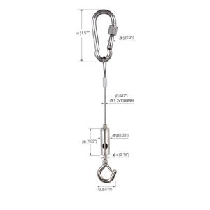 Wholesale Stainless Steel Acoustic Panel Light Suspension Kit Hanging System YW86020 from china suppliers