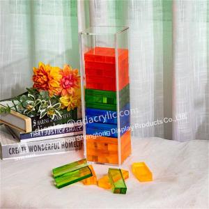 Wholesale Luxury Colorful Tabletop Game Party Tumbling Tower Blocks Acrylic Tumbling Tower from china suppliers