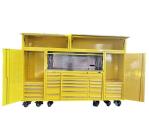 72 Inch Mechanic Tool Chest with Drawers and Optional Mat Stainless Steel