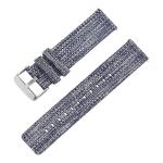 Woven 22mm Canvas Strap Watch Band , Replacement Wrist Band Space Gray