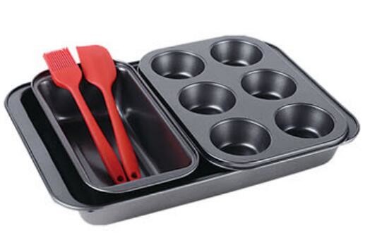 Carbon steel Ceramic coating Custom-Made Cake Mold waffle pan bakeware set cookie sheet,cooking brush