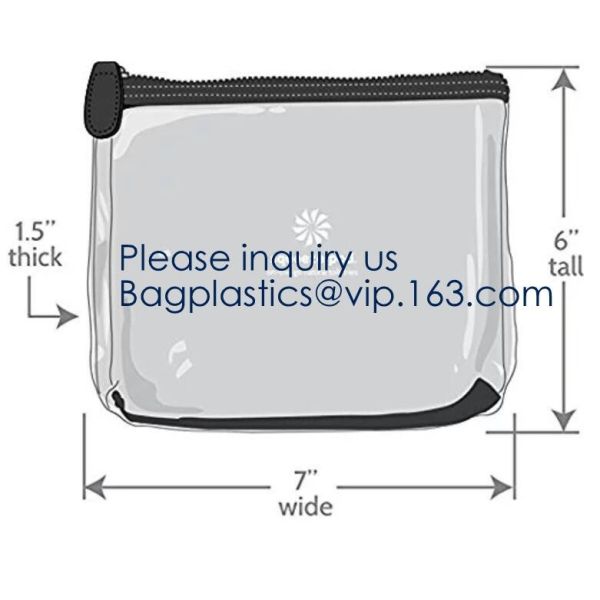 Hot Eco-Friendly Transparent Plastic PVC Cosmetic Bag With Zipper,Offset printing/Silk screen printing/Gravure printing/