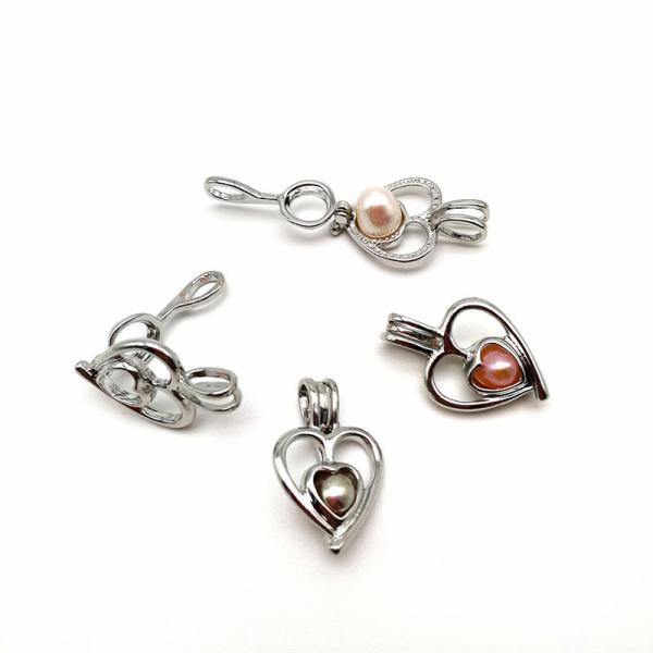 Oyster Pearl Cage Pendant Beads Hollow Essential Oil Diffuser Locket Pendant
