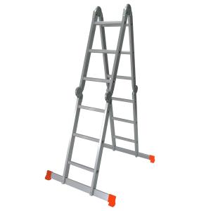 Wholesale 4x3 Portable Aluminium Folding Ladder Double Step Staircase 90 Degree from china suppliers