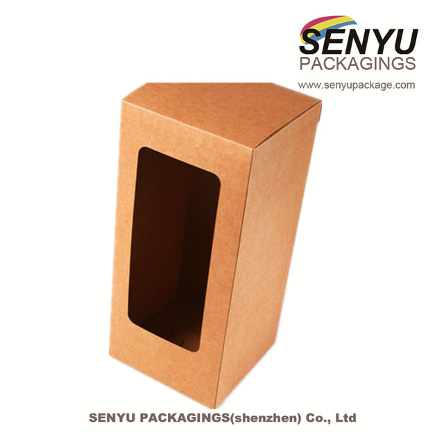 Simple Style Kraft Paper Cheap Price Custom Doll Packaging Cardboard Box with Window