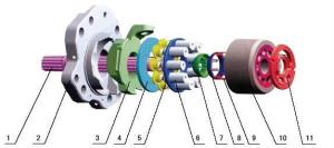 Wholesale K3V140 K3VL140 Kawasaki Hydraulic Pump Parts With Ball Guide Iron , Shoe Plate from china suppliers