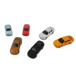 1:150 ABS plastic 3x1x0.9cm model color car for architectural miniature kits or