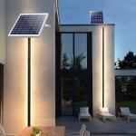 OEM ODM 3000K Aluminum Solar Wall Lights Outdoor Free Wiring For Villa Yard