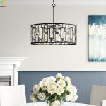 Iron Pendant Light Home Art Baking Paint Black LED Nordic Pendant Light