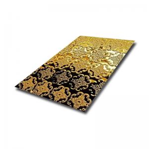 Wholesale Customized 304 ss steel plate 2b/ba/no.4/hL fininsh gold embossed stainless steel sheets from china suppliers
