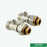 Customized Brand Brass Straight H Type Double Radiator Ball Valve For HVAC