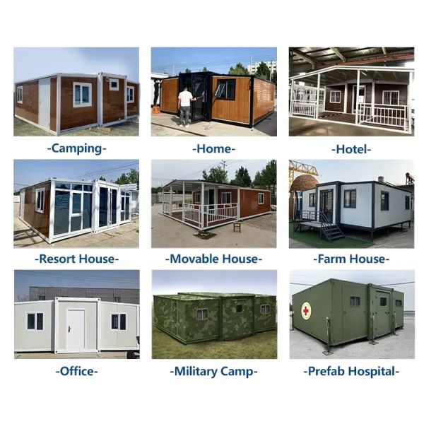 40 Foot Prefab Expandable Shipping Container House For Construction Sites