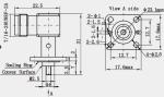 TNC Female Right Angle 4-hole Flange RF Connector with Microstrip