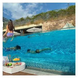 China Pools Outdoor Swimming Pool Thick Glass Transparent Plastic Sheet Acrylic Swimming Pool on sale