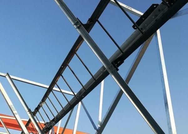Galvanized / Painted Self Supporting Antenna Tower , Outside Antenna Mast Tower
