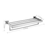 SUS304 Bathroom Towel Racks Concealed Hotel Shower Shelf Polished