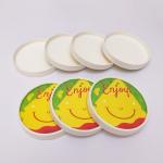 Custom Disposable Paper Bowl Round Salad Cover Takeaway Soup Bucket Lid