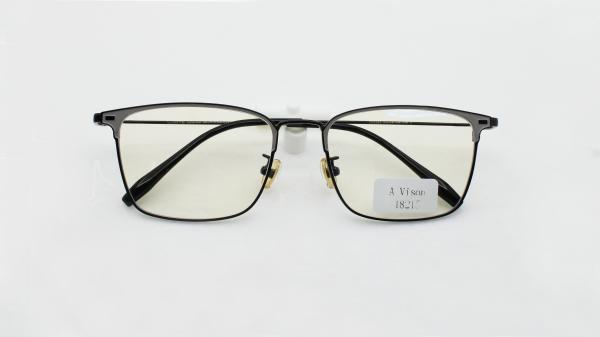 Rectangle Metal Browline Eyeglasses Unisex stainless Frame Full-Rim Stylish