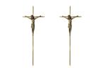 Size 45*18cm Ref No D012 antique bronze color catholic cross and crucifix coffin