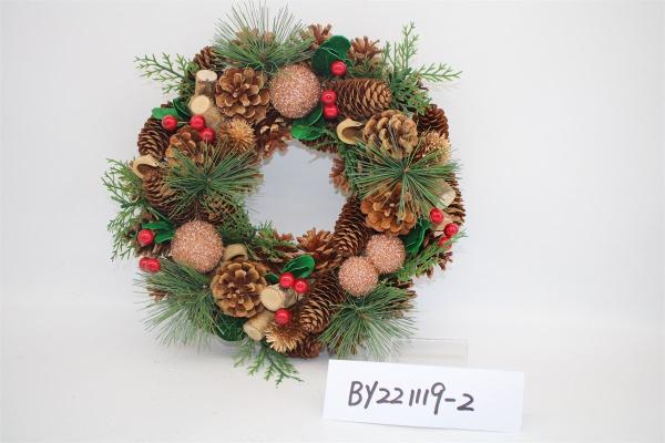 Wholesale Artificial Christmas Door Decoration Supplies Nature Pine Cone Large