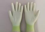 13 Gauge Polyurethane Coated Gloves Green Nylon Seamless Reusable Design