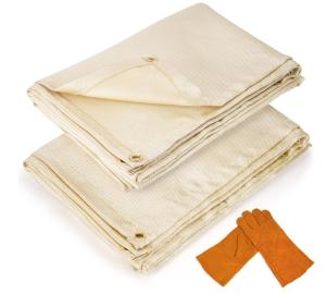 Wholesale Welding Working Fire Retardant Insulation Blanket 6x8 feet with Hand Protection Gloves from china suppliers