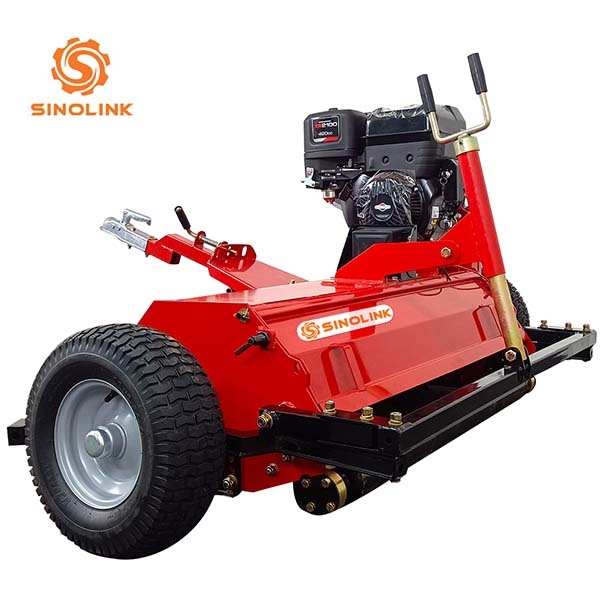 Small Tractor Mounted Flail Mower Front Gasoline Engine Lawn Farm Grass Atv 1.5m
