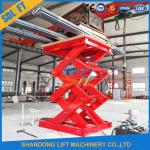 Hydraulic 18tons 3m Heavy Duty Scissor Cargo Lift Warehouse Anti Skid