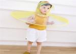 Cute Little Yellow Duck Childrens Waterproof Raincoats UFO Umbrella Hat Magical