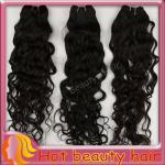 Black Remy Peruvian Virgin Human Hair Extensions 18" 22" Loose Wavy Natural Wave