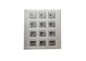 Wholesale USB Braille Symbol Metal Keypad Panel Mount With 4 x 3 Keys / Metal Dots from china suppliers