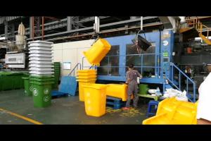Wholesale yellow medical dustbin 120 liter waste bin garbage bin from china suppliers