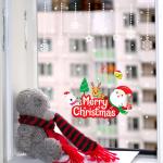 Living Room Bedroom Holiday Christmas Window Stickers Ransferable Glue