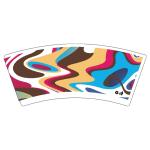 Disposable Printed Paper Cup Fan 1200mm Waterproof PE Coated For Tea