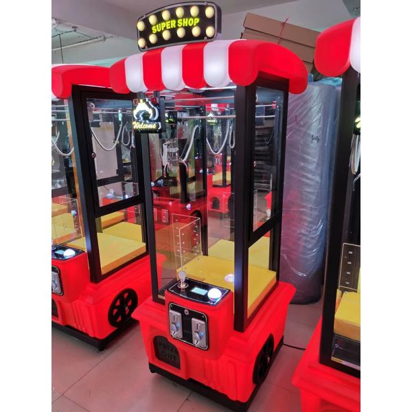 New Hot Sale Playfun Super Shop Mini Crane Claw Machine Coin-operated Game Toy Grab Machine