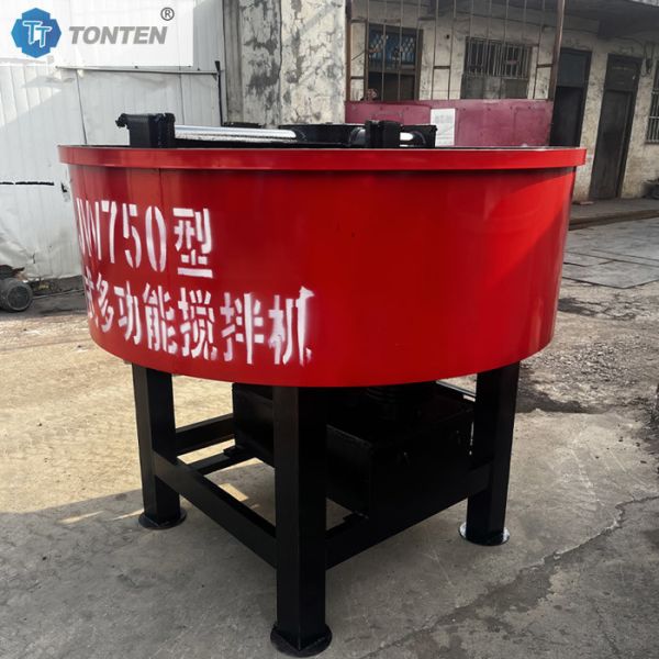 Vertical Flat Mouth Mixer Concrete Mortar Mixing Tank Stirring Evenly