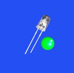 Flashing LED 5mm 0.5Hz 1/2 Duty Cycle Green Color 525nm 9000mcd Clear Lens Dip