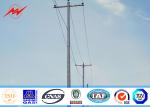 Double Circuit 115kv Galvanized Steel Tubular Pole 300mm Length Bitumen